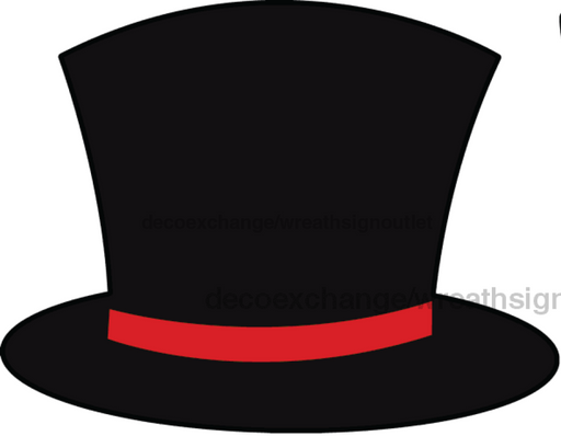 Snowman Hat - Decoe-W-90341 10 Wood Sign