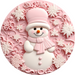 Snowman Sign Winter Decoe-4807 10 Metal Round