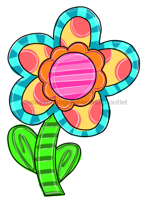 Spring Door Hanger Flower Wood Sign Decoe-W-524 22