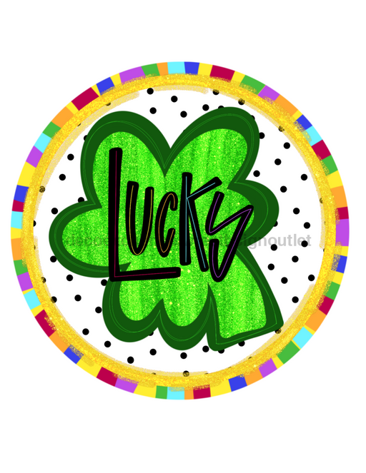 St Patricks Day Door Hanger Lucky Decoe-W-903719 22’ Wood