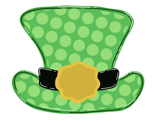 St Patricks Day Door Hanger Top Hat Wood Sign Decoe-W-339 22