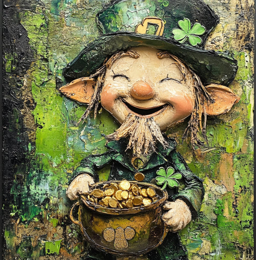 St Patricks Day Sign, Leprechan Sign, DCO-02319, Sign For Wreath, 10x10 Metal Sign