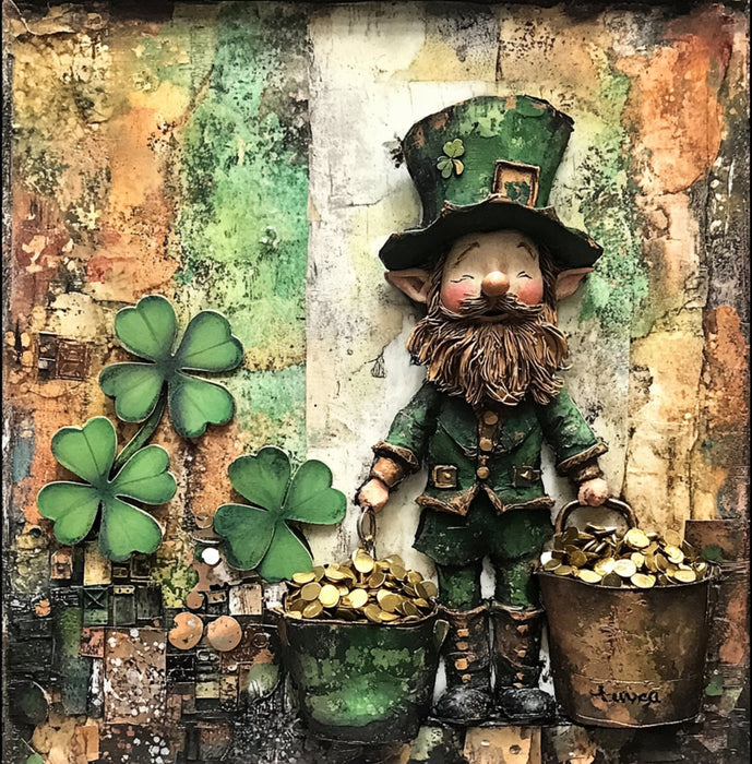 St Patricks Day Sign, Leprechan Sign, DCO-02330, Sign For Wreath, 10x10 Metal Sign