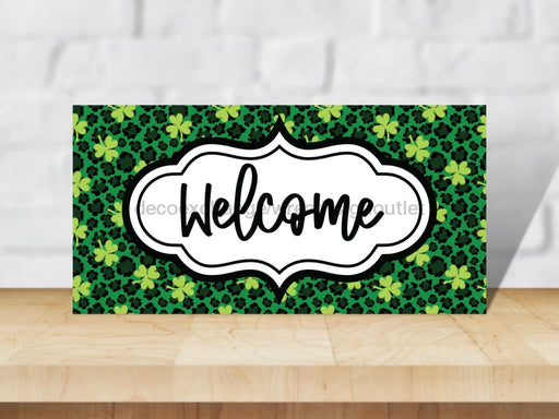 St Patricks Day Welcome Sign 6X12 Metal Decoe-4081