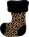 Stocking Sign Animal Print Door Hanger Wood Sign Decoe-W-193 22