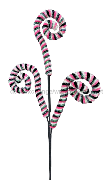 Stripe Spiral Curly Spray - 3 Stems - 28’’ 57287BTBK Pick