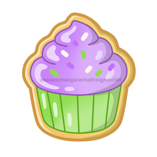 Sugar Cookie Door Hanger Cupcake Decoe-W-903755-Dh 22’ Wood