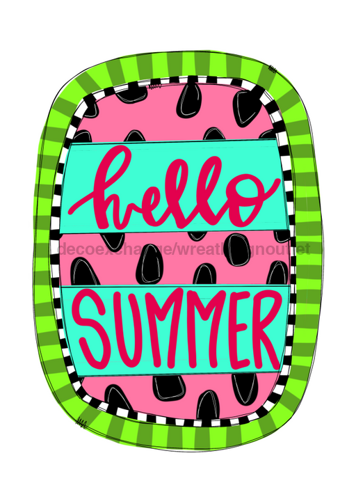 Summer Door Hanger Watermelon Wood Sign Decoe-W-526 22