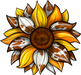Sunflower, Cow Print Flower, Animal Print Flower, Yellow Flower, wood sign, DECOE-W-079 - DecoExchange®