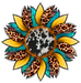 Sunflower, Cow Print Flower, Leopard Flower, wood sign, Door Hanger, DECOE-W-089 - DecoExchange®