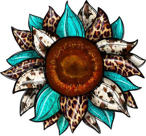 Sunflower, Cow Print Flower, Leopard Flower, wood sign, Door Hanger, DECOE-W-090 - DecoExchange®