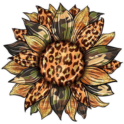 Sunflower, Fall Flower, Animal Print Flower, Army Flower, wood sign, DECOE-W-075 - DecoExchange®
