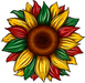 Sunflower, Juneteenth Flower, wood sign, DECOE-W-081 - DecoExchange®