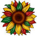 Sunflower, Juneteenth Flower, wood sign, DECOE-W-081 - DecoExchange®