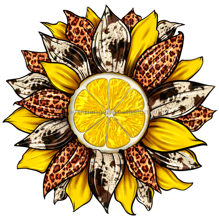 Sunflower, Lemon Sunflower, Animal Print Flower, wood sign, DECOE-W-082 - DecoExchange®