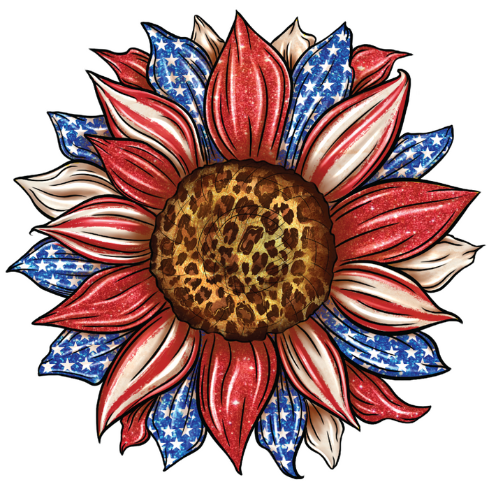 Sunflower, Patriotic Flower, American Flower, wood sign, DECOE-W-073 - DecoExchange®