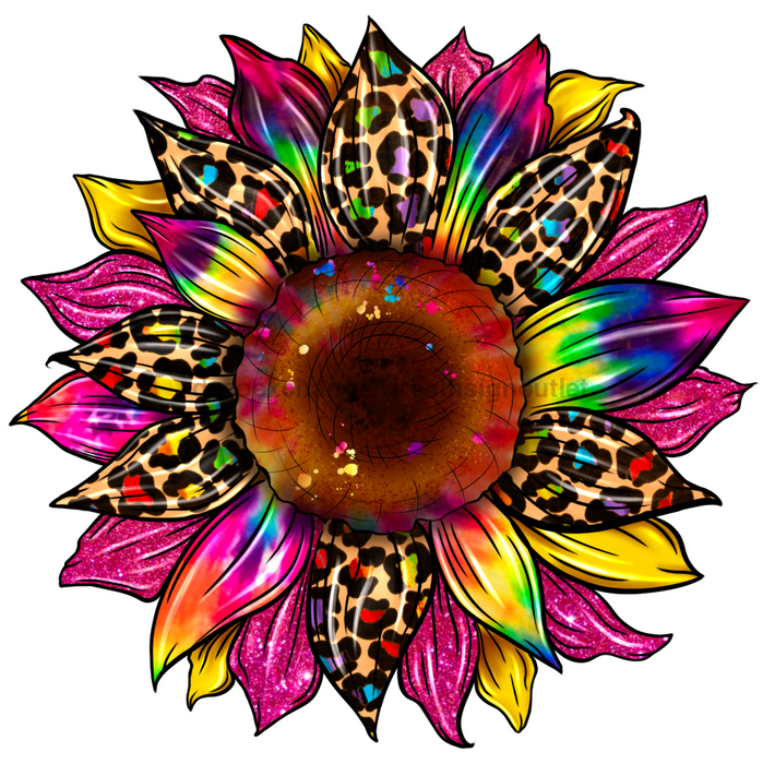 Sunflower, Pride Flower, Animal Print Flower, wood sign, Door Hanger, DECOE-W-094 - DecoExchange®