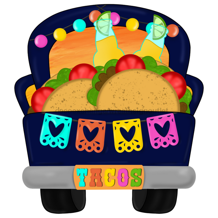 Taco Truck Sign Summer Fiesta Wood Sign Cr-W-122-Dh 22 Door Hanger