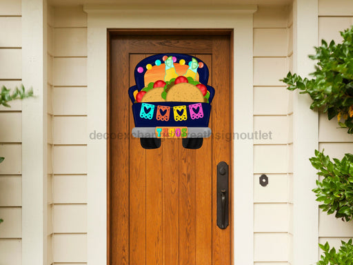 Taco Truck Sign Summer Fiesta Wood Sign Cr-W-122-Dh 22 Door Hanger