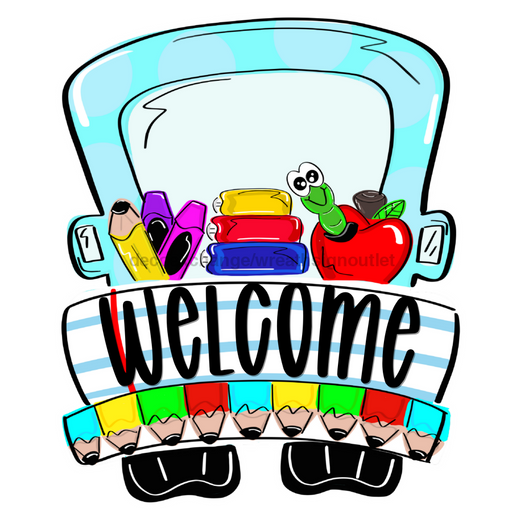 Teacher Door Hanger Welcome Truck Wood Sign Decoe-W-323-Welcome 22