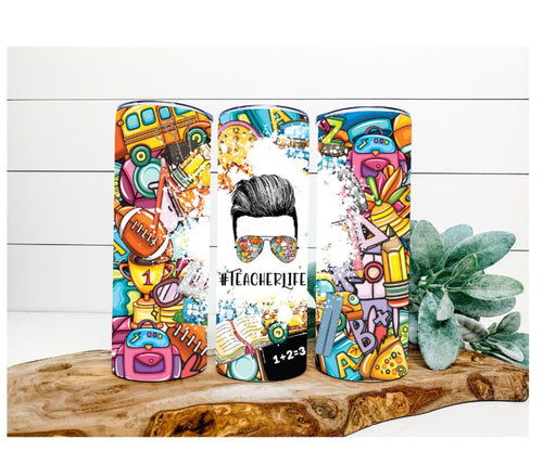 Teacher Life Tumbler, School Tumbler 20 oz Skinny Tumbler DECOETUMBLER-262 - DecoExchange®