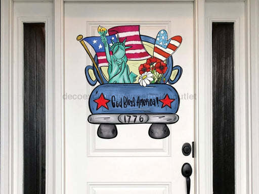 Truck Sign Patriotic Wood Sign Door Hanger Decoe-W-116 22