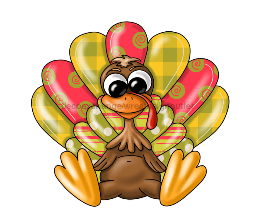 Turkey Sign, Pink and Yellow Turkey, Fall Sign, Autumn Sign, wood sign, PCD-W-031 - DecoExchange®