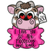 Valentine Cow Door Hanger Mj-W-00040 22’ Wood