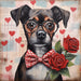 Valentine Dog With Glasses Sign Funny Animal Wall Art Dco-01127 For Wreath 10X10 Metal