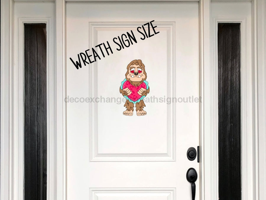Valentine Sign Big Foot Wood Sign Cr-W-106 11 Wreath Wood