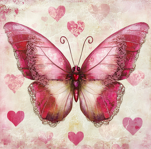 Valentine Sign, Butterfly Sign, DCO-02250, Sign For Wreath, 10x10 Metal Sign