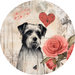 Valentine Sign Dog Dco-00872 For Wreath 10 Round Metal
