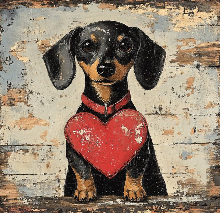 Valentine Sign, Dog Sign, DCO-02224, Sign For Wreath, 10x10 Metal Sign