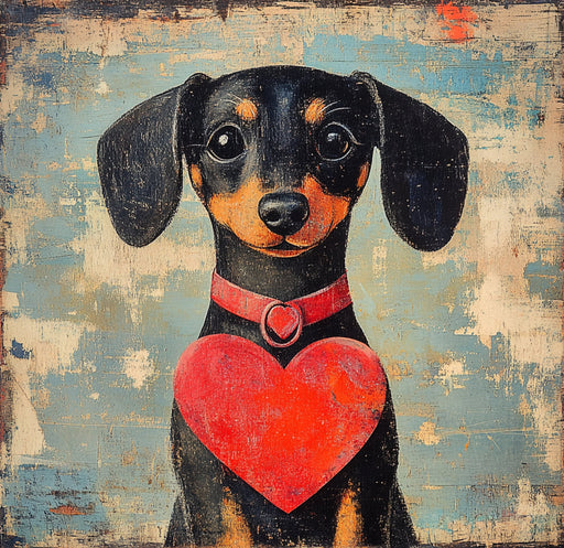 Valentine Sign, Dog Sign, DCO-02227, Sign For Wreath, 10x10 Metal Sign