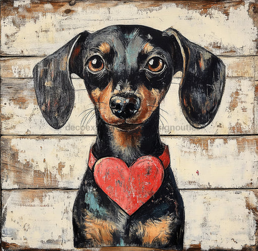 Valentine Sign, Dog Sign, DCO-02243, Sign For Wreath, 10x10 Metal Sign
