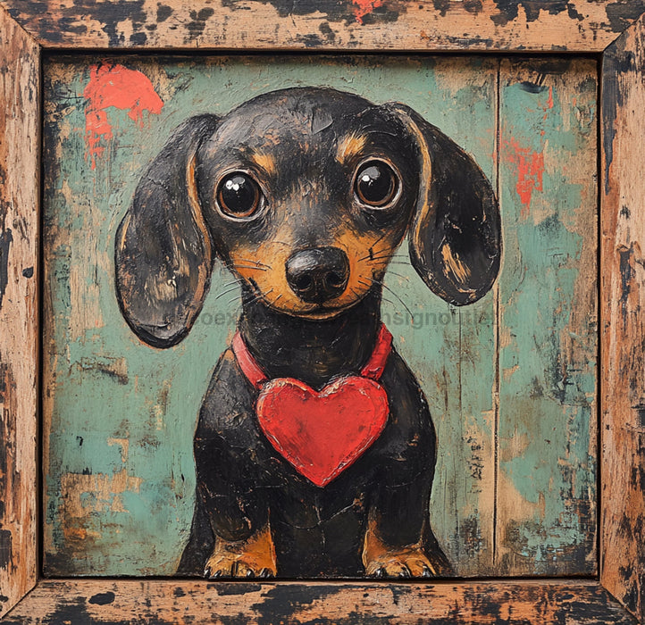 Valentine Sign, Dog Sign, DCO-02244, Sign For Wreath, 10x10 Metal Sign