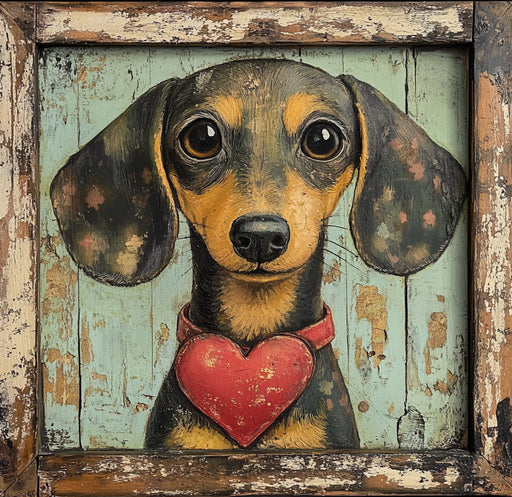 Valentine Sign, Dog Sign, DCO-02246, Sign For Wreath, 10x10 Metal Sign