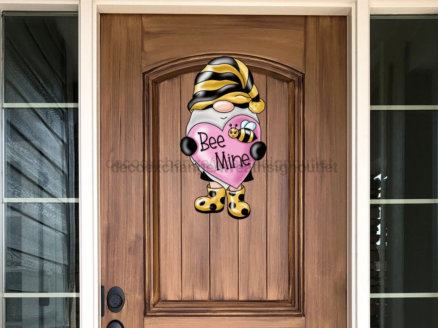 Valentine Sign Gnome Bee Mine Wood Sign Pcd-W-076 22 Door Hanger
