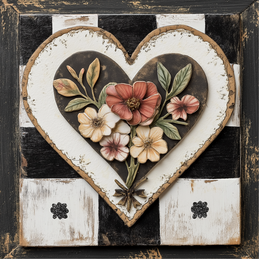 Valentine Sign Heart Dco-02148 For Wreath 10X10’’ Metal