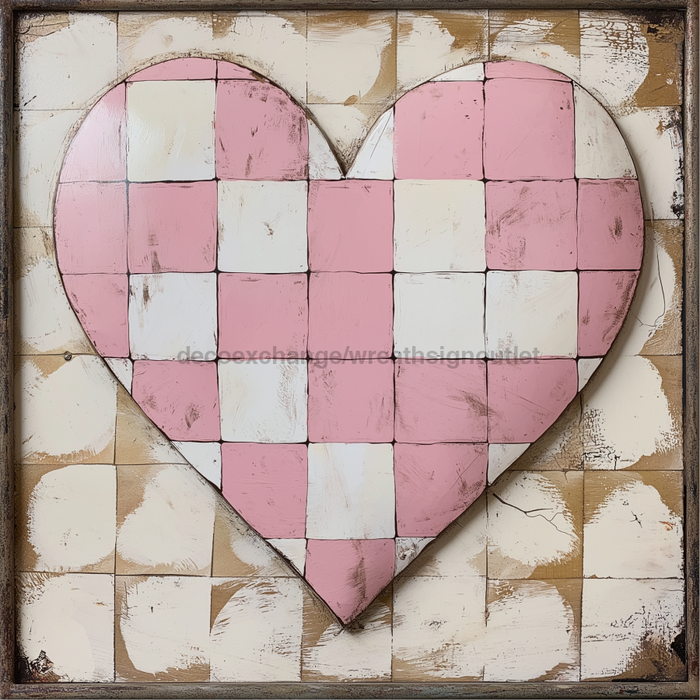 Valentine Sign Heart Dco-02169 For Wreath 10X10’’ Metal