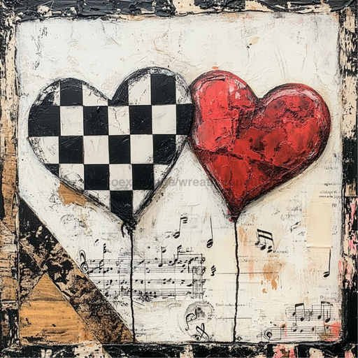 Valentine Sign, Heart Sign, DCO-02213, Sign For Wreath, 10x10 Metal Sign