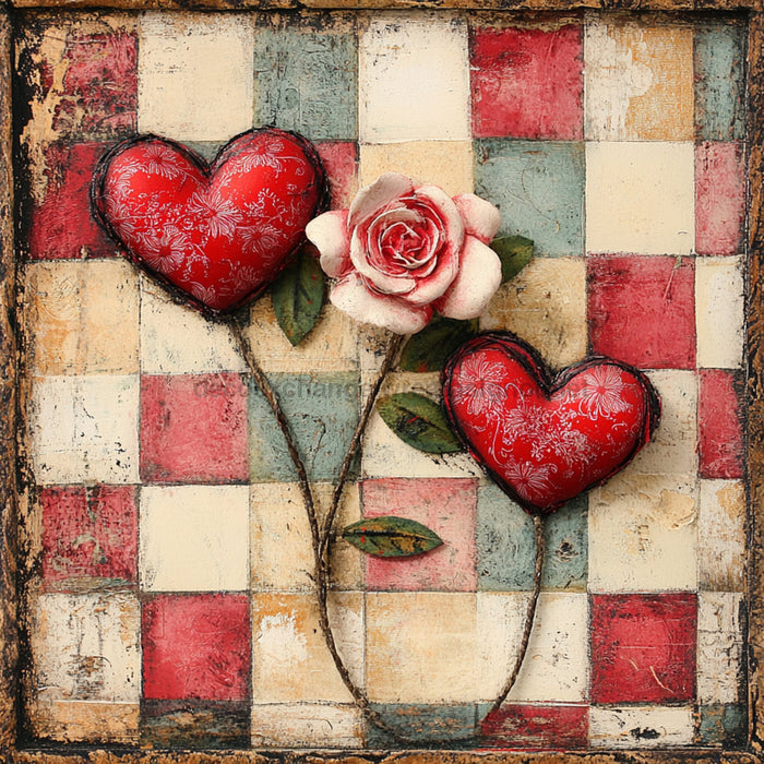 Valentine Sign, Heart Sign, DCO-02258, Sign For Wreath, 10x10 Metal Sign