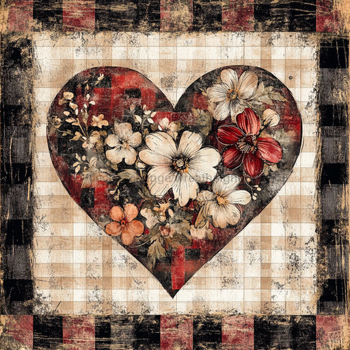 Valentine Sign, Heart Sign, DCO-02261, Sign For Wreath, 10x10 Metal Sign