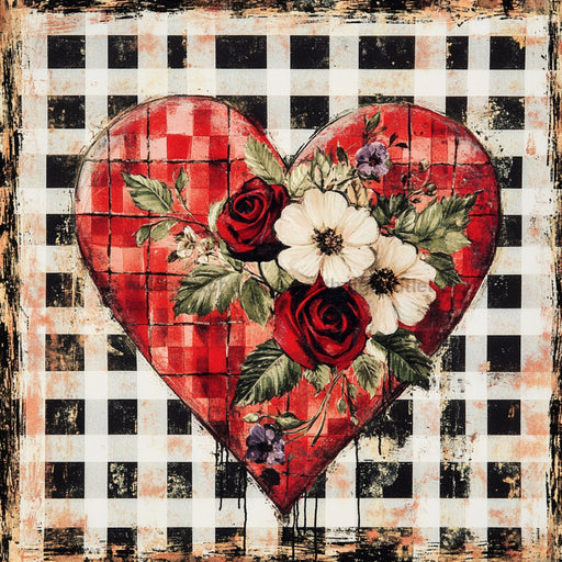 Valentine Sign, Heart Sign, DCO-02265, Sign For Wreath, 10x10 Metal Sign