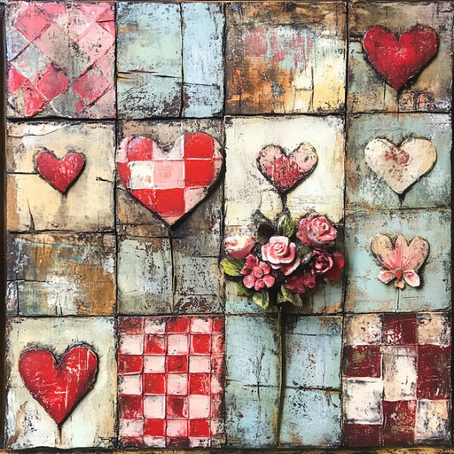 Valentine Sign, Heart Sign, DCO-02279, Sign For Wreath, 10x10 Metal Sign