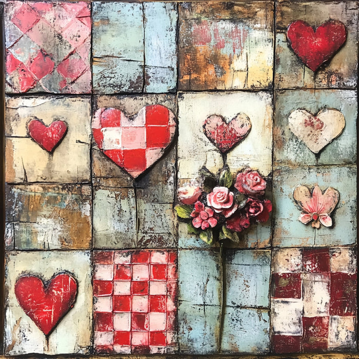 Valentine Sign, Heart Sign, DCO-02279, Sign For Wreath, 10x10 Metal Sign