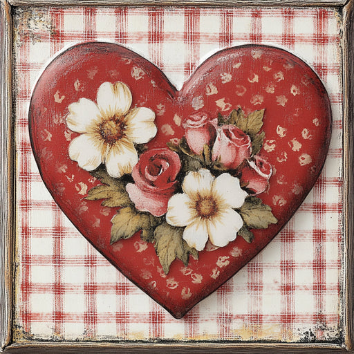 Valentine Sign, Heart Sign, DCO-02286, Sign For Wreath, 10x10 Metal Sign