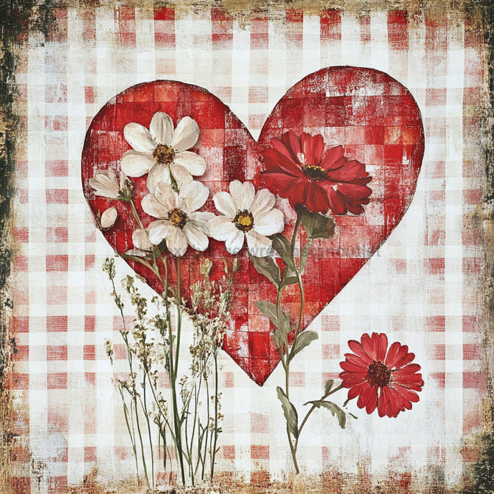 Valentine Sign, Heart Sign, DCO-02293, Sign For Wreath, 10x10 Metal Sign