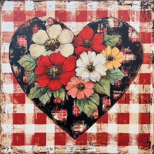 Valentine Sign, Heart Sign, DCO-02296, Sign For Wreath, 10x10 Metal Sign