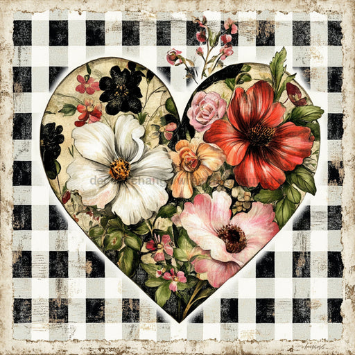 Valentine Sign, Heart Sign, DCO-02309, Sign For Wreath, 10x10 Metal Sign